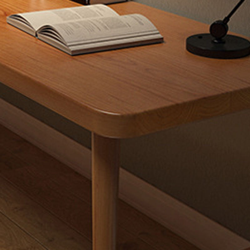 Contemporary Rectangular Office Desk Solid Wood Writing Desk for Home