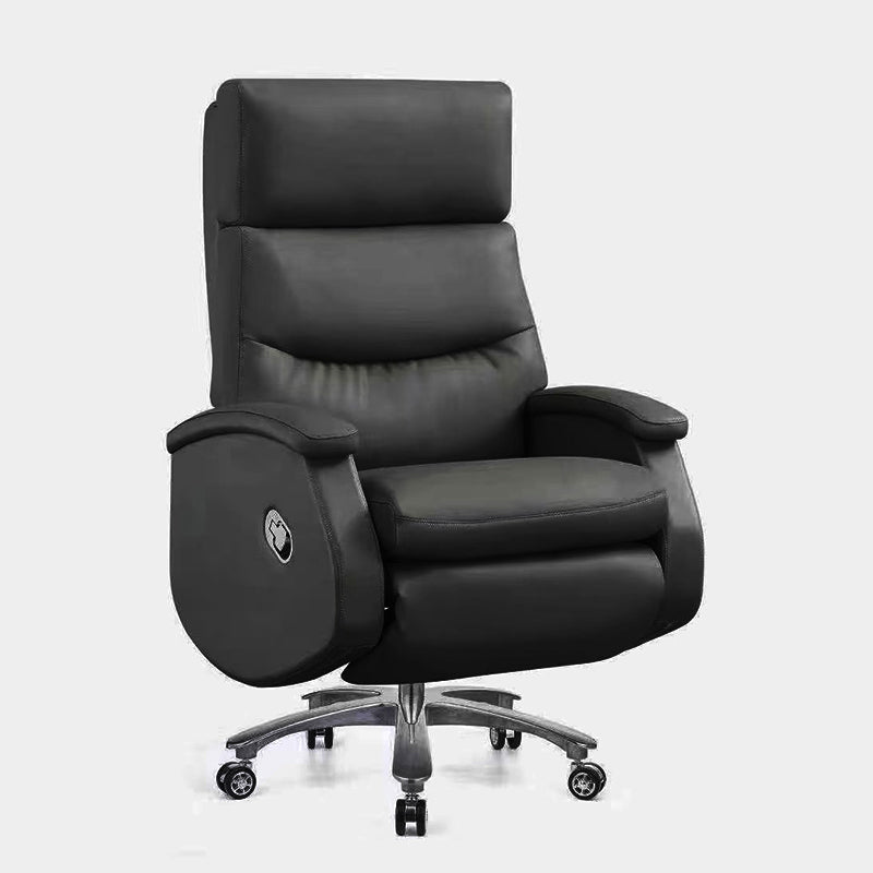 Faux Leather Executive Chair High Back Swivel Arms Included Office Chair