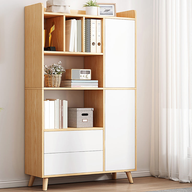 Modern Standard Bookshelf Matte Finish 11.81" W Engineered Wood Shelf for Living Room