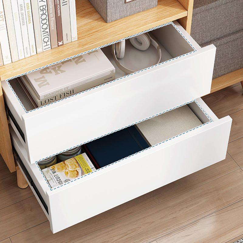 Modern Standard Bookshelf Matte Finish 11.81" W Engineered Wood Shelf for Living Room