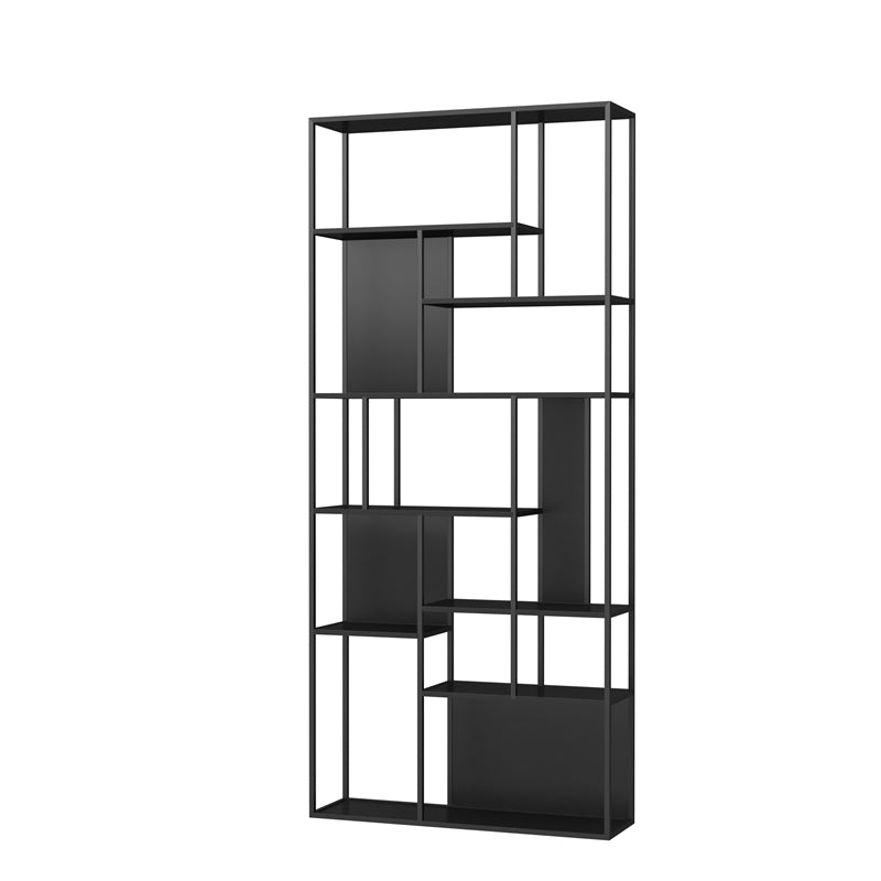 Modern Iron Geometric Shelf Living Room 78.74" Height Bookshelf