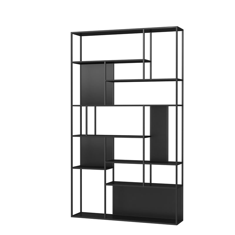 Modern Iron Geometric Shelf Living Room 78.74" Height Bookshelf