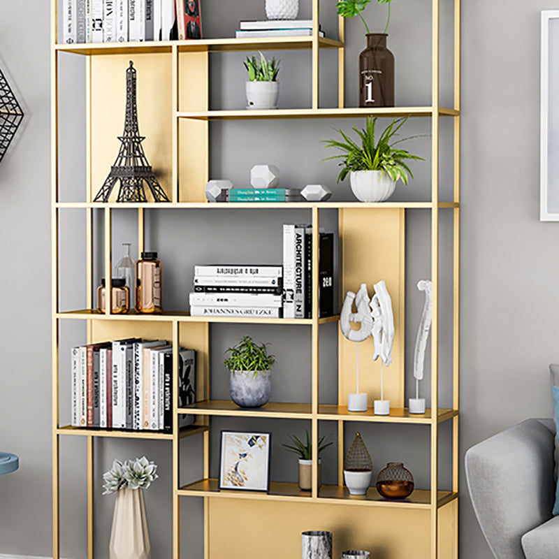 Modern Iron Geometric Shelf Living Room 78.74" Height Bookshelf
