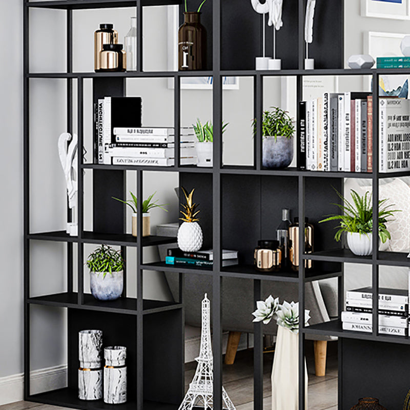 Modern Iron Geometric Shelf Living Room 78.74" Height Bookshelf