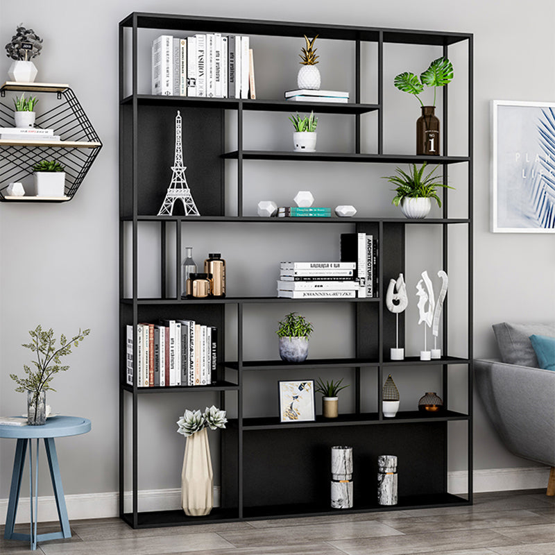 Modern Iron Geometric Shelf Living Room 78.74" Height Bookshelf