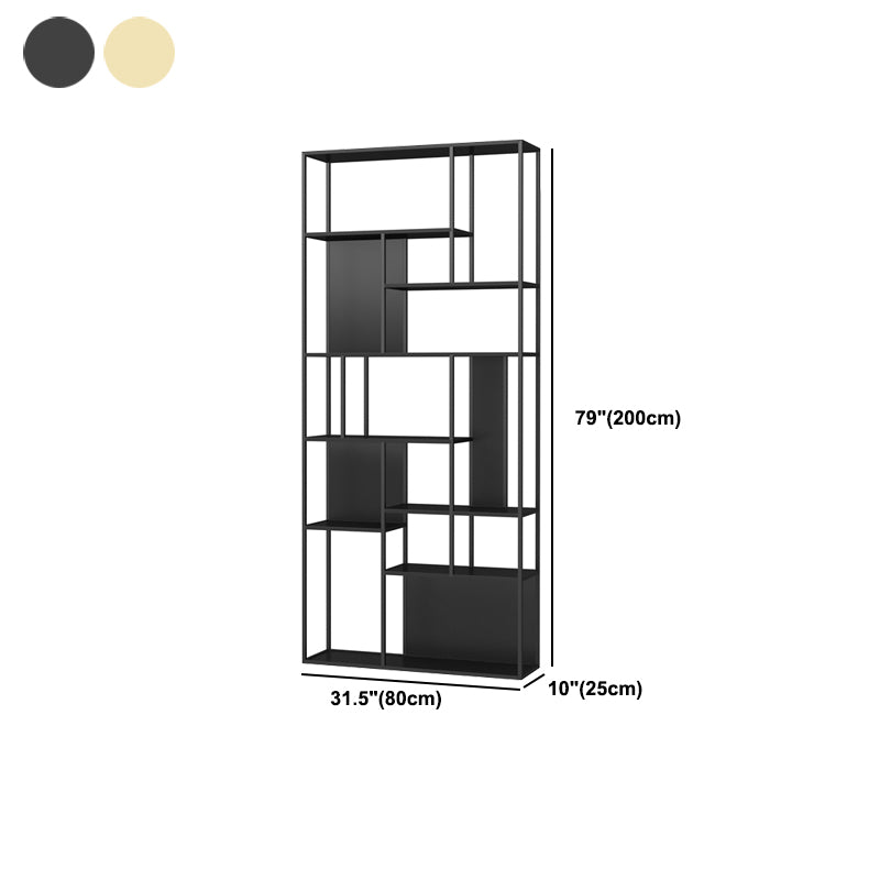 Modern Iron Geometric Shelf Living Room 78.74" Height Bookshelf