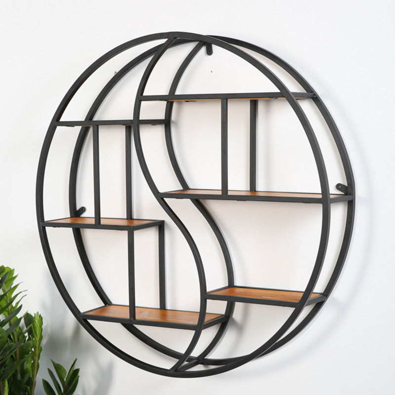 Modern Iron Floating Bookshelf Living Room 7.87" W Book Shelf