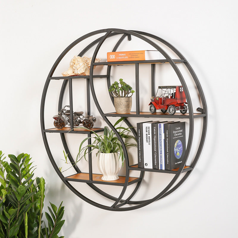 Modern Iron Floating Bookshelf Living Room 7.87" W Book Shelf