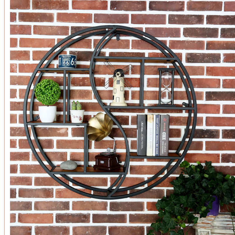 Modern Iron Floating Bookshelf Living Room 7.87" W Book Shelf