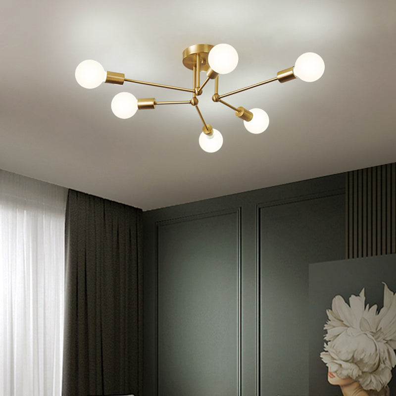 Modern Metallic Ceiling Light Flush Mount Lighting for Hallway Home