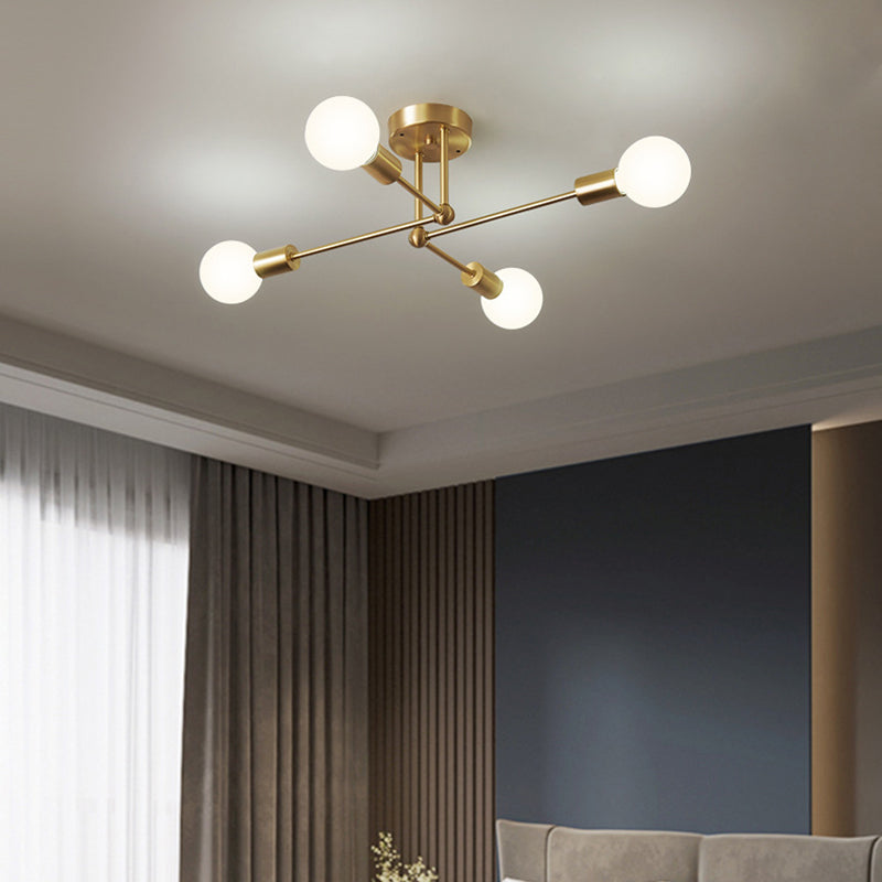 Modern Metallic Ceiling Light Flush Mount Lighting for Hallway Home