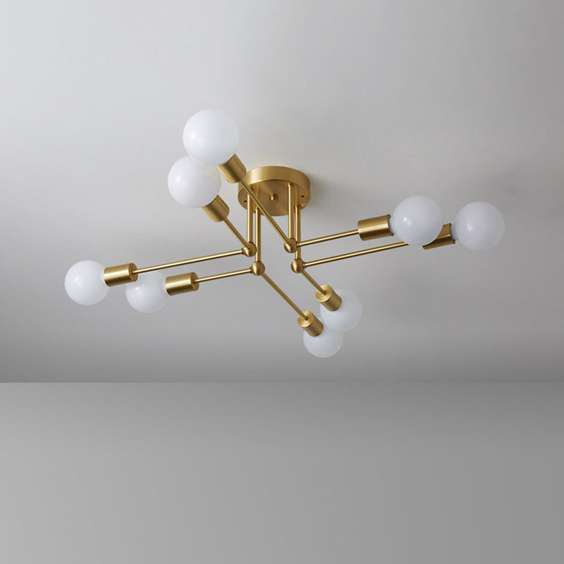 Modern Metallic Ceiling Light Flush Mount Lighting for Hallway Home