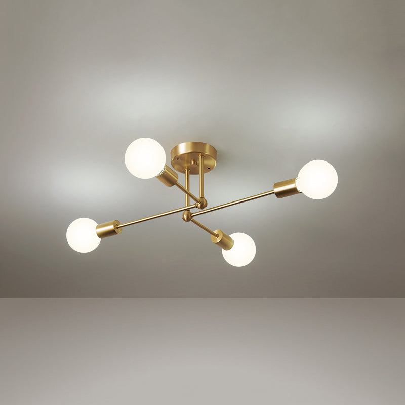 Modern Metallic Ceiling Light Flush Mount Lighting for Hallway Home
