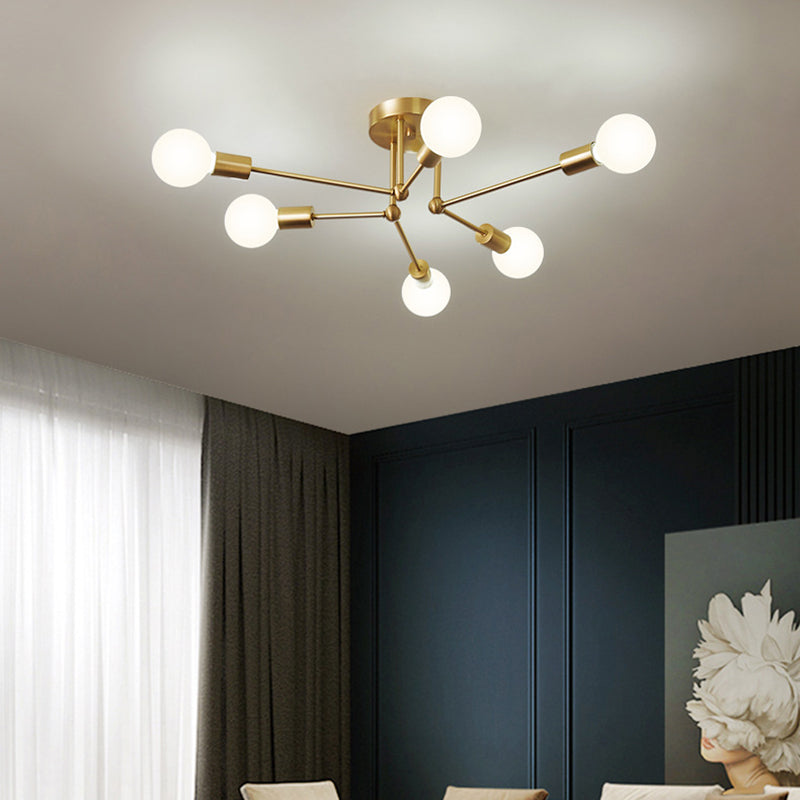 Modern Metallic Ceiling Light Flush Mount Lighting for Hallway Home