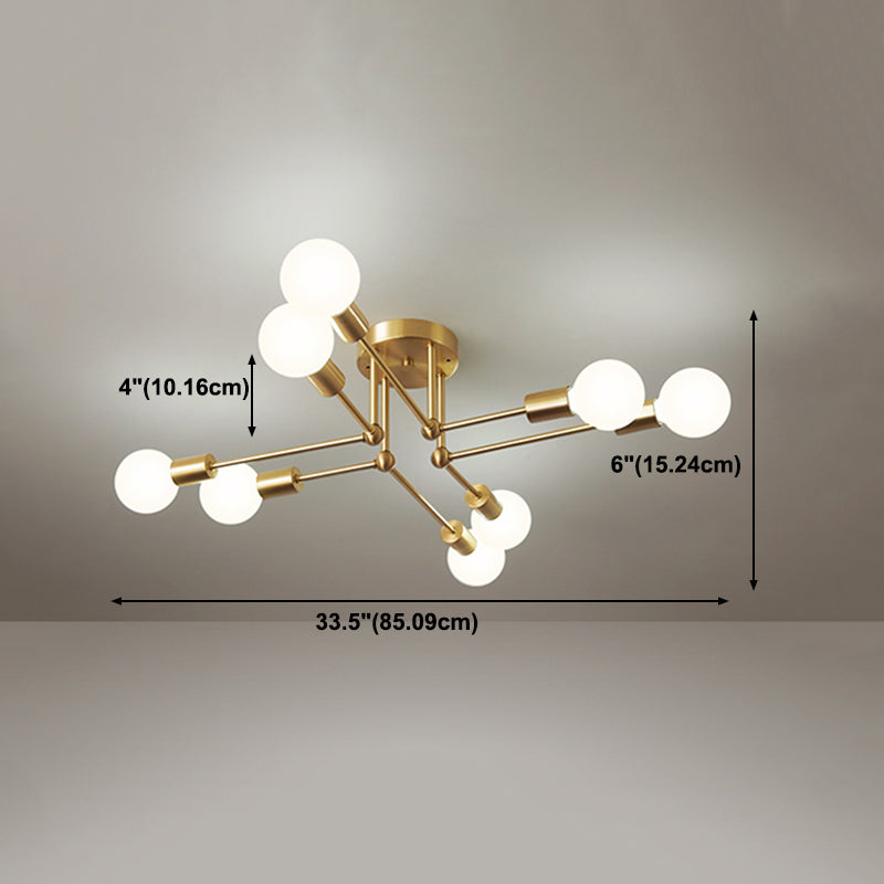 Modern Metallic Ceiling Light Flush Mount Lighting for Hallway Home