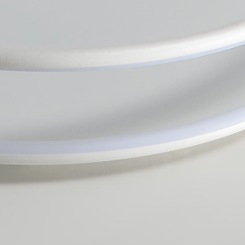 Circle Ceiling Mounted Light Modern Style Metal LED White Ceiling Light Fixture