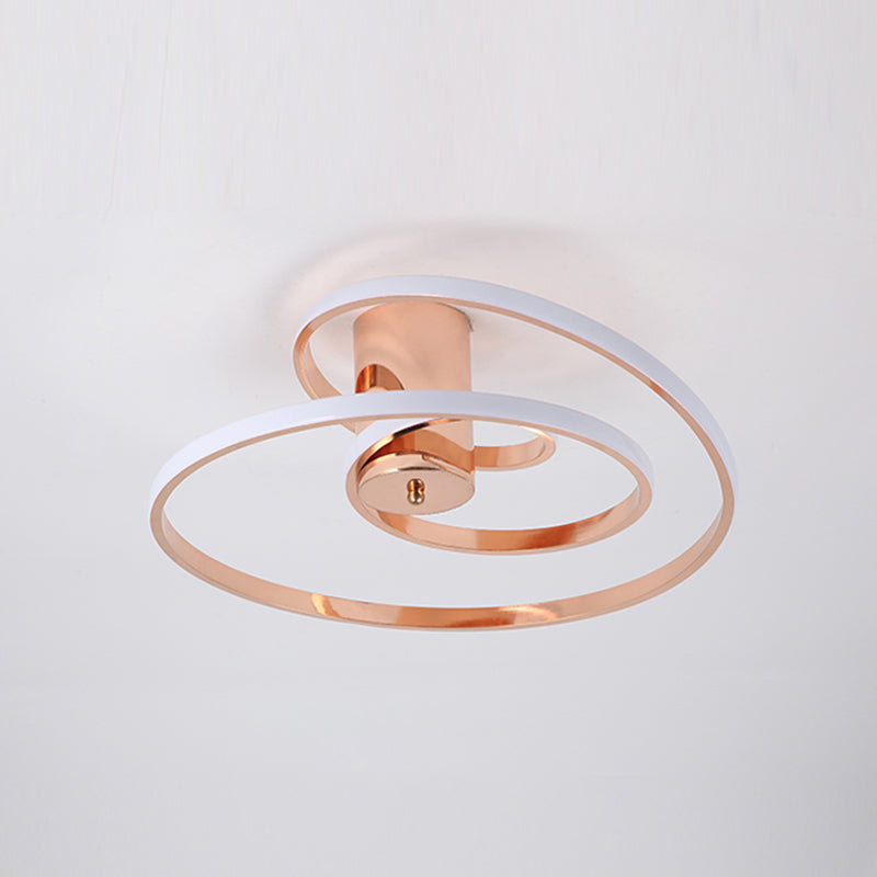 Nordic Linear Ceiling Light Aluminum Gold LED Flush Mount Light for Living Room