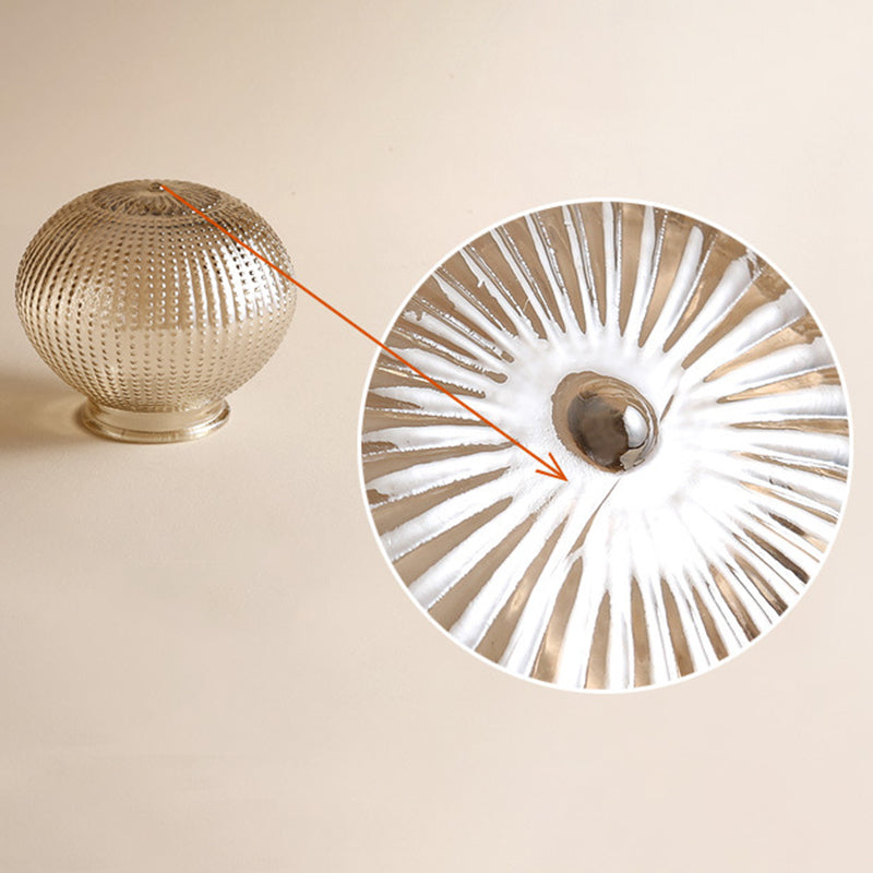 Glass Round Semi Flush Ceiling Light Vintage Aisle Ceiling Mounted Light