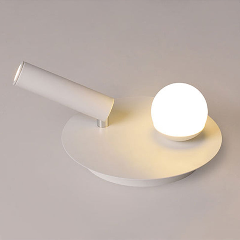 Metal Round Shade Flush Ceiling Light Industrial 2 Lights Ceiling Light Fixture in White