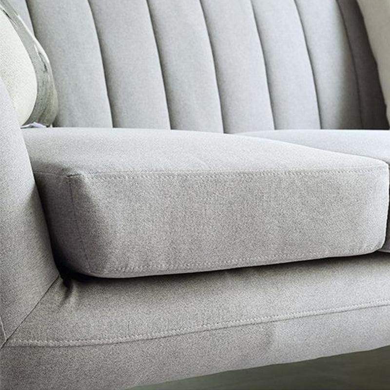 Modernism 1/3-seater Fabric Sofa Flared Arm Sofa with Wood Legs