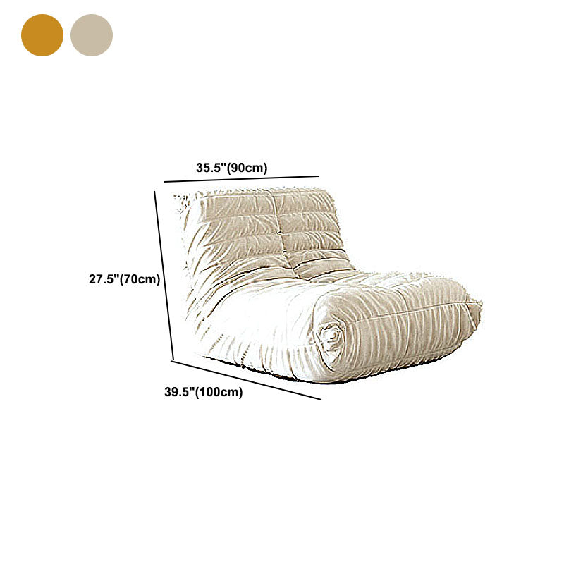 Modern Sewn Pillow Back Settee in Beige/Orange Stain Resistant Sofa