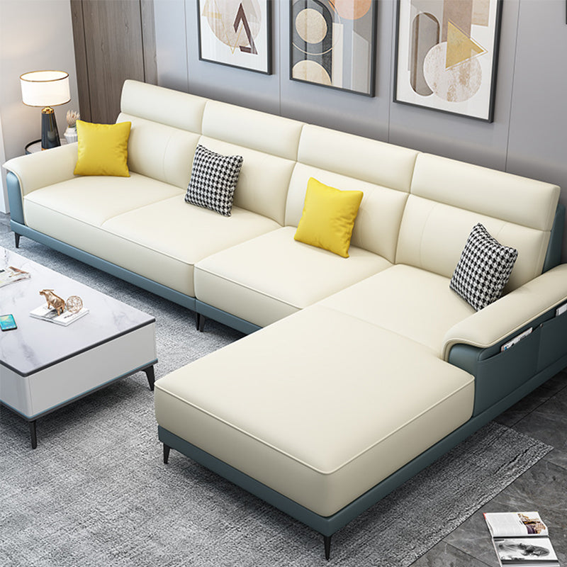 Storage Sectional with Cushion Back and Pillow Top Arm for Living Roo