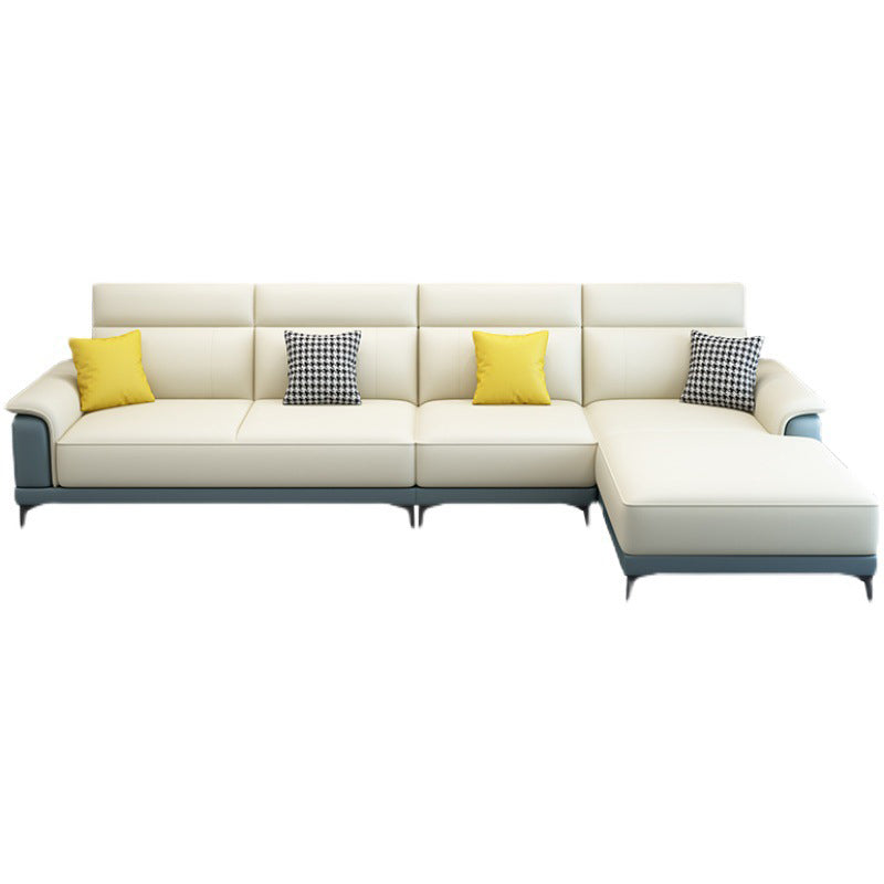 Storage Sectional with Cushion Back and Pillow Top Arm for Living Roo