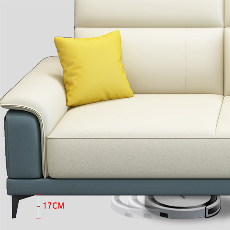 Storage Sectional with Cushion Back and Pillow Top Arm for Living Roo