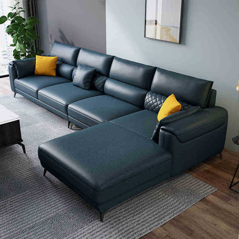 Faux leather Sectional Modern Stain-Resistant 4-Seater Sectional
