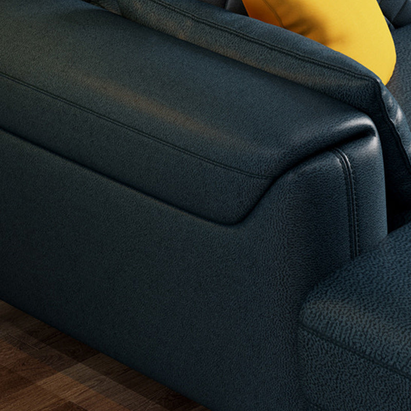 Faux leather Sectional Modern Stain-Resistant 4-Seater Sectional