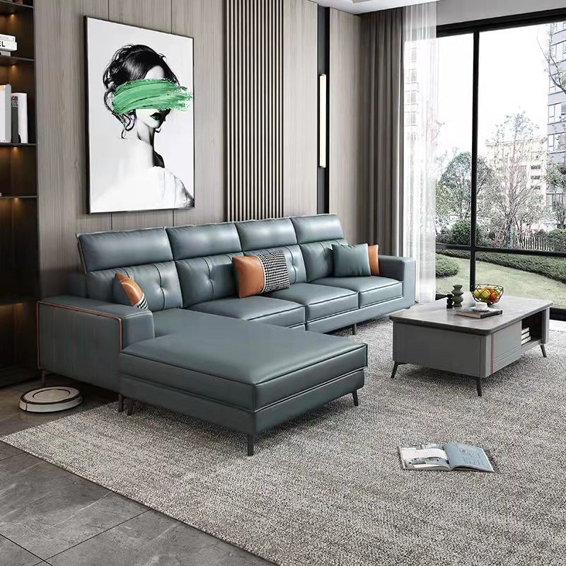 4-Cushion Sectionals,135.8' L x 68.90" W,Faux Leather Sectional Sofa for Living Room