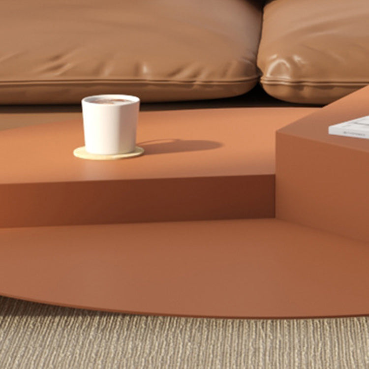 Mid-Century Modern Iron Cocktail Table with 3 Metal Legs and Round Top