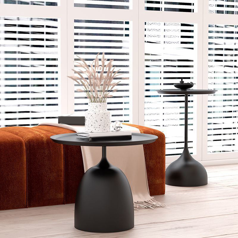 Mid-Century Modern Iron 2 Piece Bunching Tables with Pedestal Base