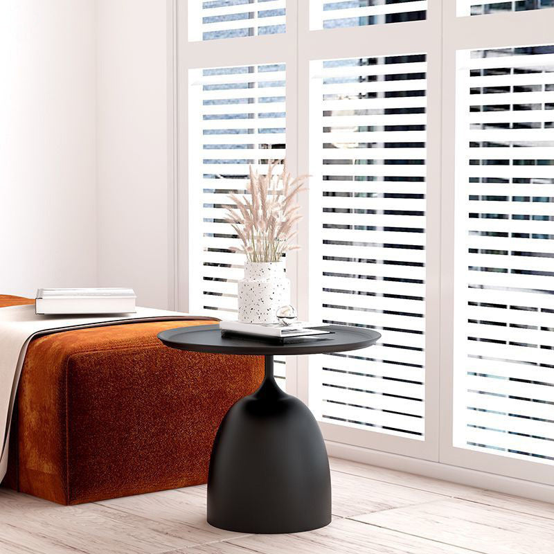 Mid-Century Modern Iron 2 Piece Bunching Tables with Pedestal Base