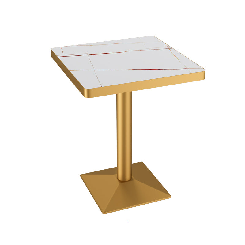 29.53" Tall Glam Style Coffee Cocktail Table Metal Pedestal Coffee Table