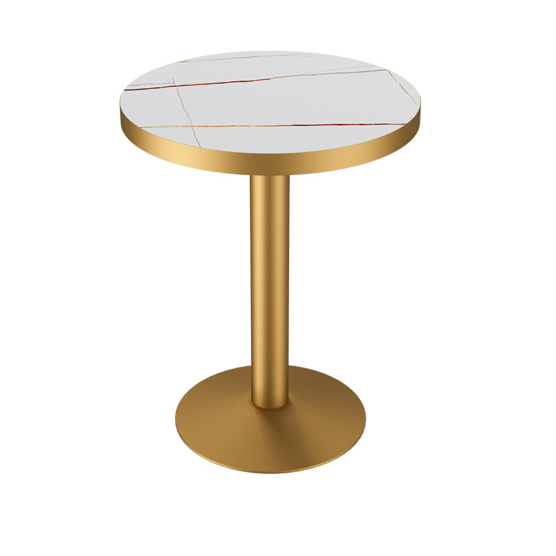 29.53" Tall Glam Style Coffee Cocktail Table Metal Pedestal Coffee Table