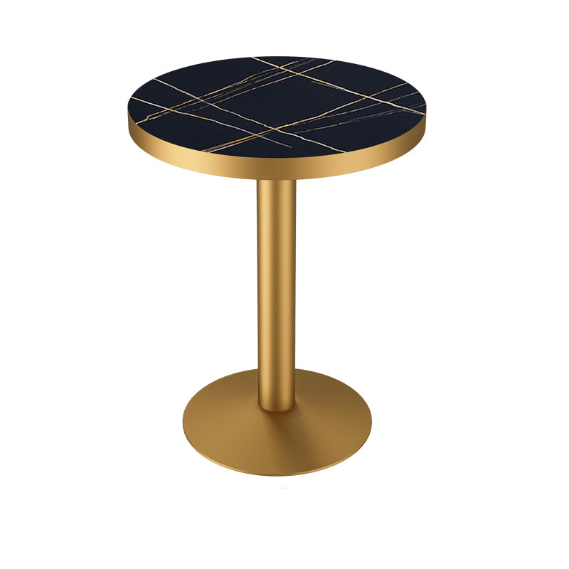 29.53" Tall Glam Style Coffee Cocktail Table Metal Pedestal Coffee Table