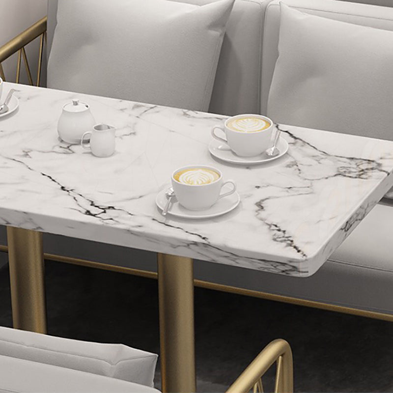 29.53" Tall Glam Style Coffee Cocktail Table Metal Pedestal Coffee Table