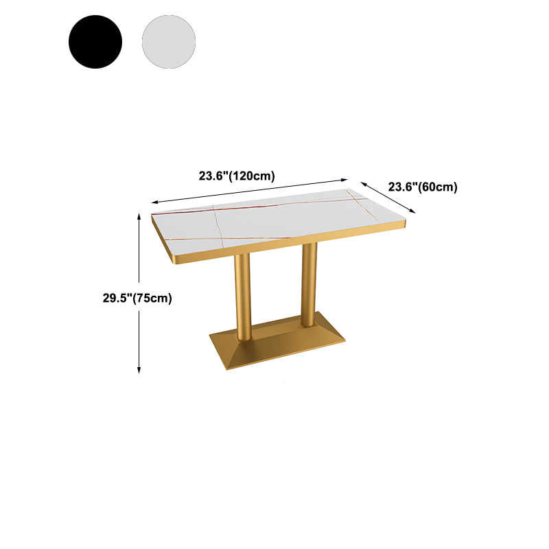 29.53" Tall Glam Style Coffee Cocktail Table Metal Pedestal Coffee Table