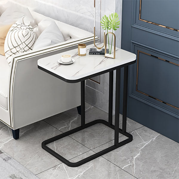 23.83" Tall Contemporary Style Side End Table Metal C Sofa Side Accent Table