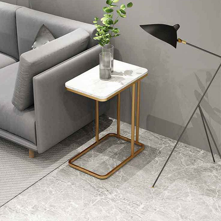 23.83" Tall Contemporary Style Side End Table Metal C Sofa Side Accent Table