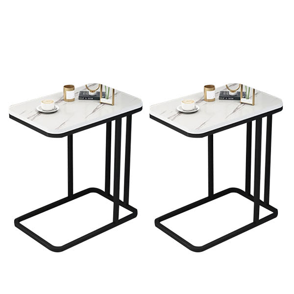 23.83" Tall Contemporary Style Side End Table Metal C Sofa Side Accent Table