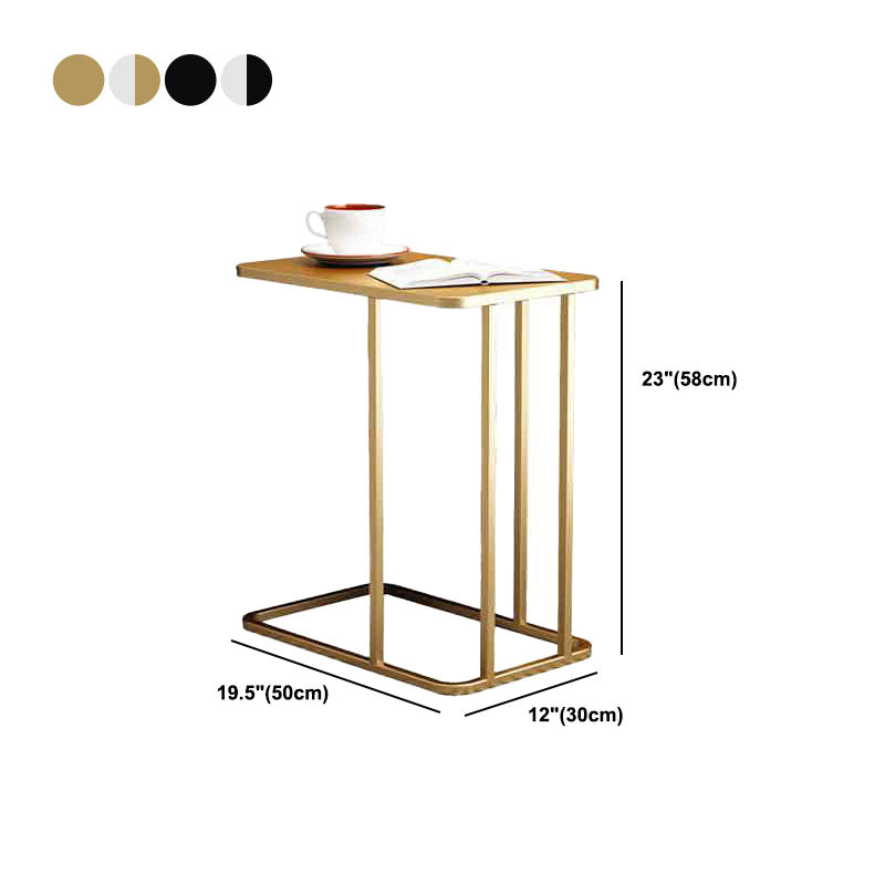 23.83" Tall Contemporary Style Side End Table Metal C Sofa Side Accent Table