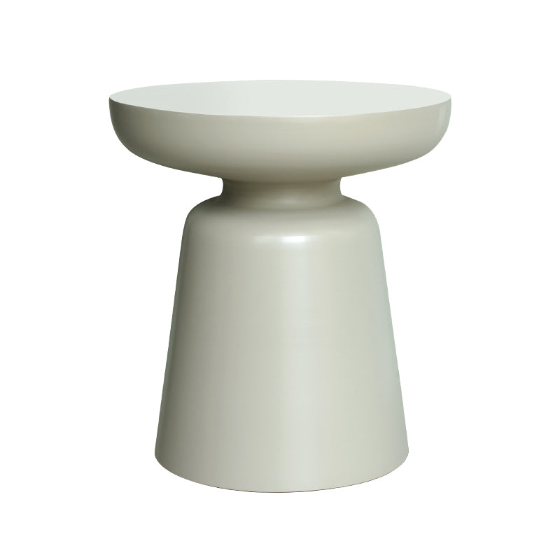 16.9" Tall Metal Round Top Side Table Iron Pedestal End Table