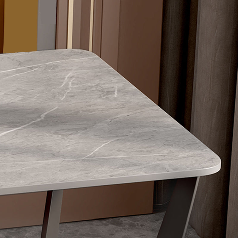 Cross Legs Slate End Table Modern Square End Table with Storage