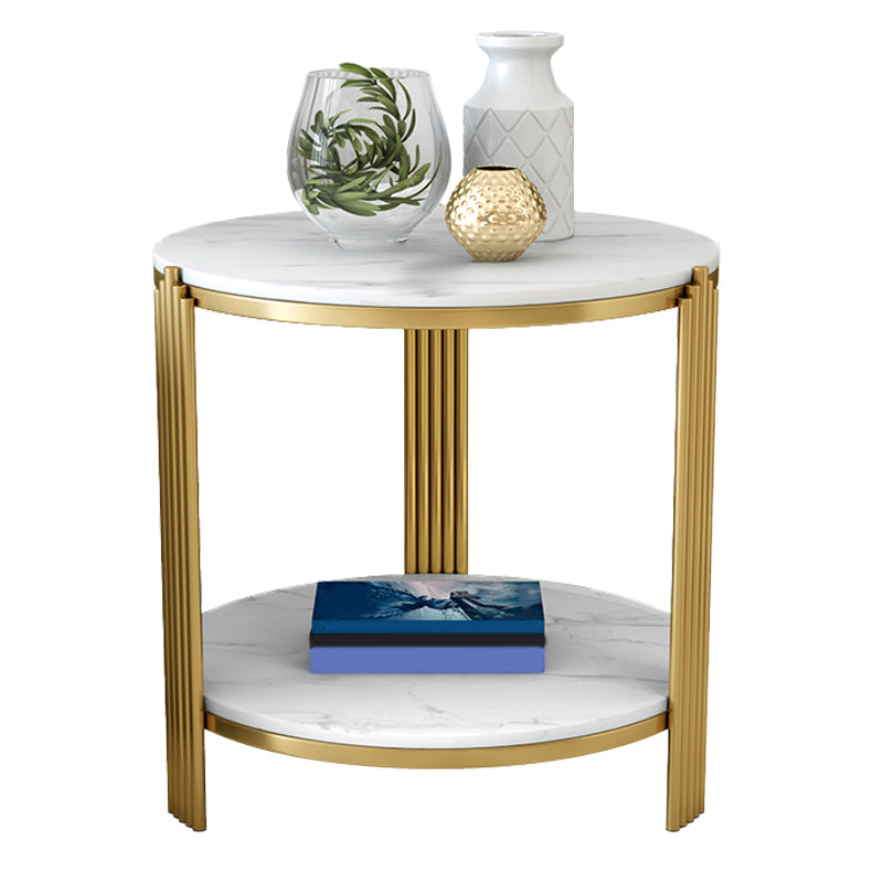 Minimalist Slate Corner Table 3 Legs Side End Table with Storage