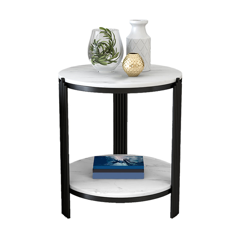 Minimalist Slate Corner Table 3 Legs Side End Table with Storage