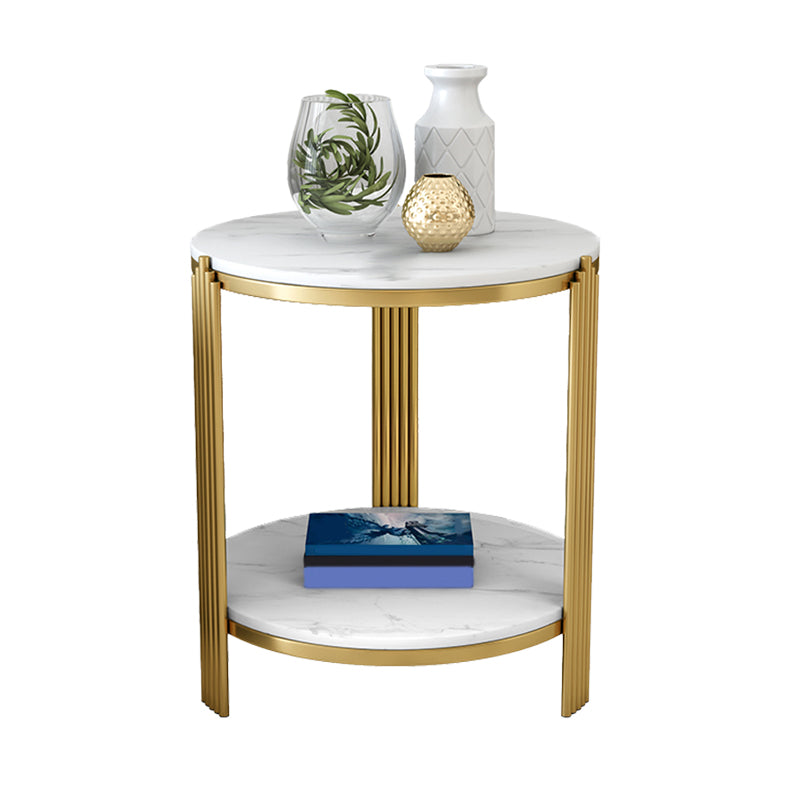 Minimalist Slate Corner Table 3 Legs Side End Table with Storage