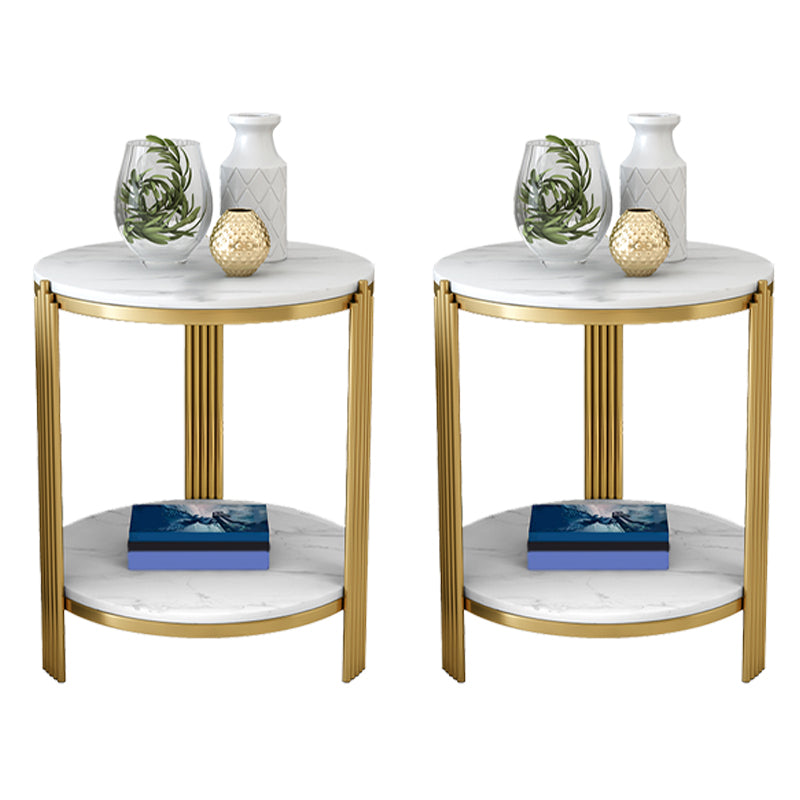 Minimalist Slate Corner Table 3 Legs Side End Table with Storage