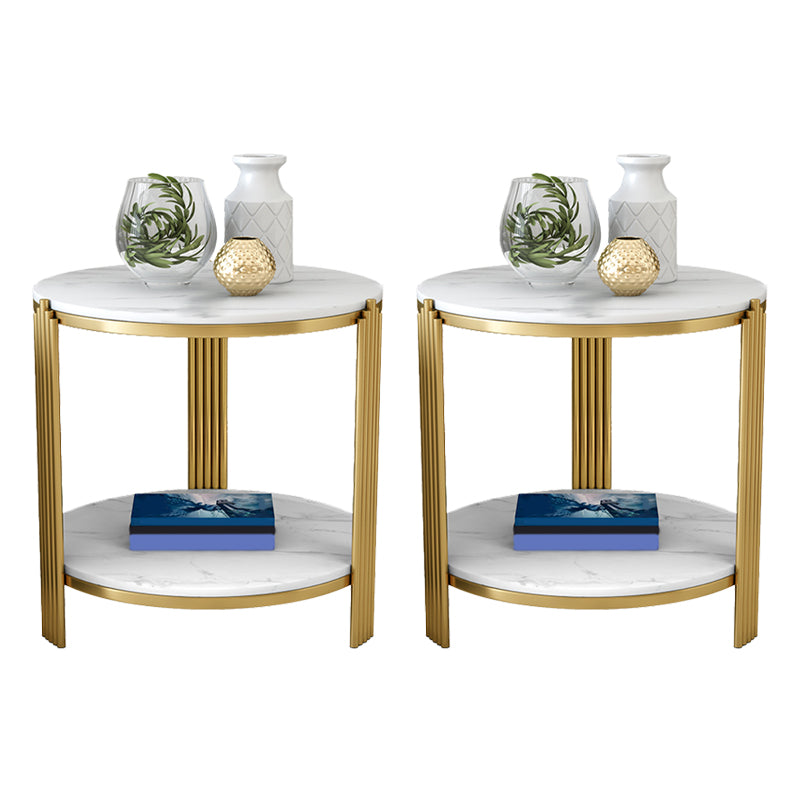 Minimalist Slate Corner Table 3 Legs Side End Table with Storage